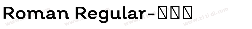 Roman Regular字体转换